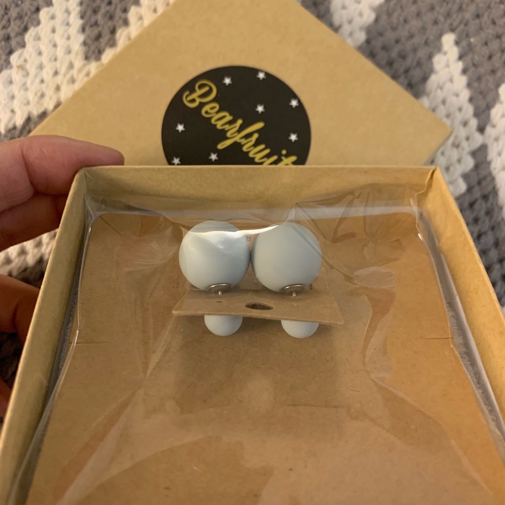 COPY - New light blue unique earrings